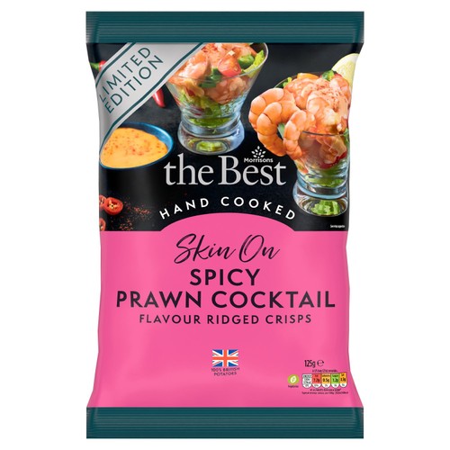 Morrisons The Best Skin on Spicy Prawn Cocktail Flavour Ridged Crisps