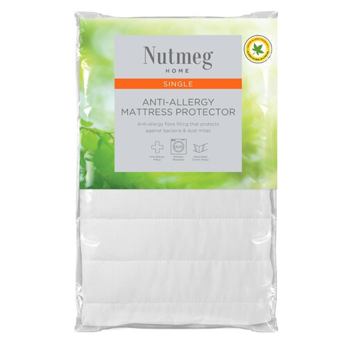 Nutmeg Home Anti Allergy Mattress Protector Single