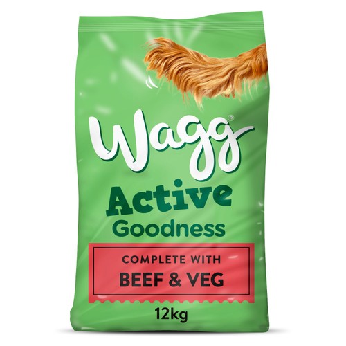 Wagg Active Goodness Complete Rich in Beef & Veg Dry Adult Dog Food