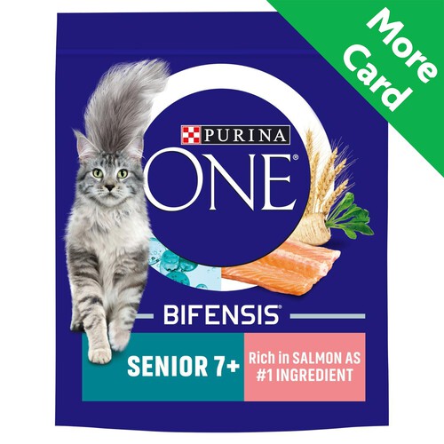 Purina ONE Senior 7+ Dry Cat Food In Salmon