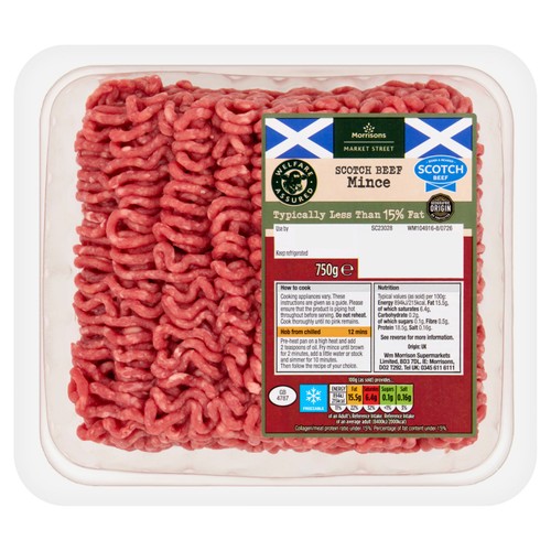Morrisons Scottish 15% Beef Mince 750g