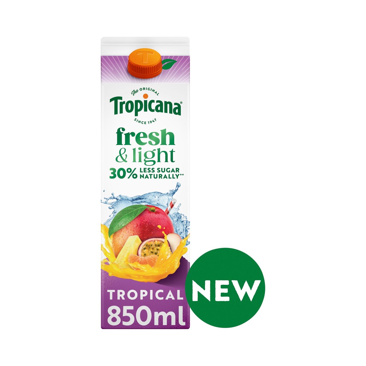 Tropicana Fresh & Light Tropical Juice Blend Drink 850ml