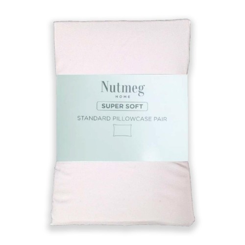 Nutmeg Home Soft Touch Pink Colour Standard Pillowcase