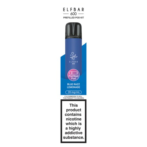 Elfbar 600 Rechargeable Prefilled Pod Kit Blue Razz Lemonade