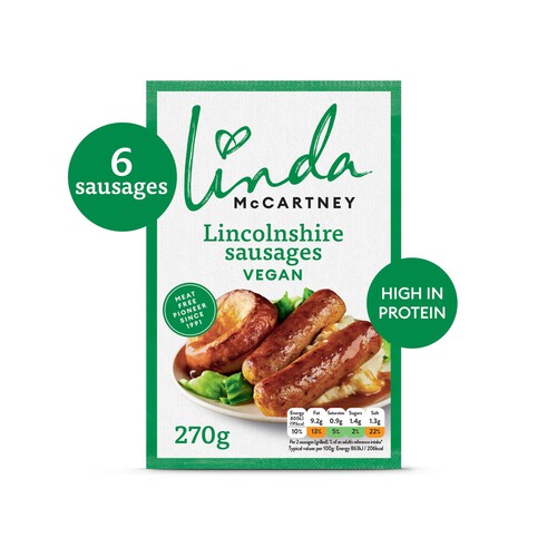 Linda McCartney's Vegan Lincolnshire Sausage 