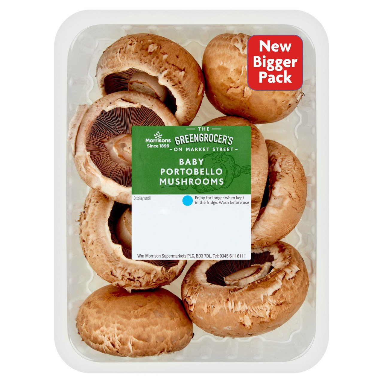 Morrisons Baby Portobello Mushrooms 250g