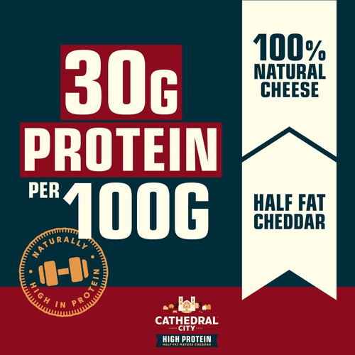 Cathedral City High Protein Half Fat Mature Cheddar Shredded