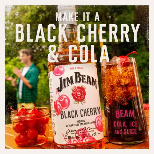 Jim Beam Black Cherry Kentucky Bourbon Whiskey  70cl