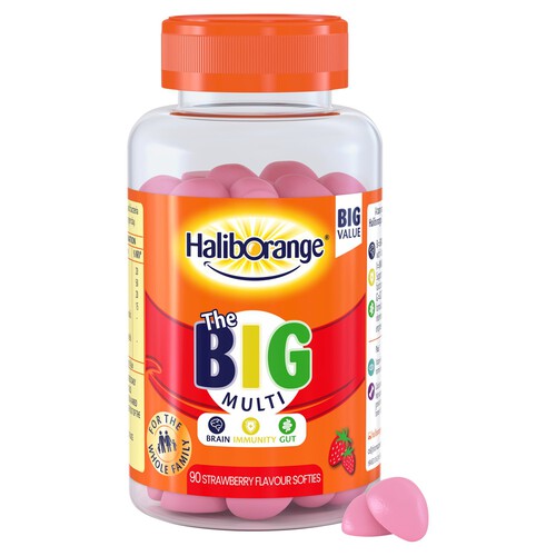 Haliborange The Big Multi Strawberry Flavour Softies 90s