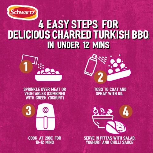 Schwartz Air Fry Charred Turkish Bbq Seasoning 115g