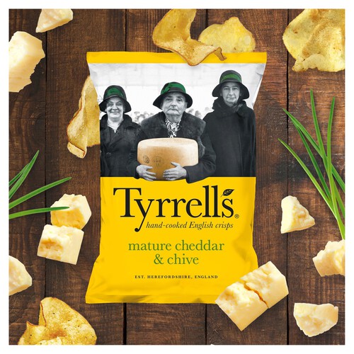 Tyrrells Mature Cheddar & Chive Sharing Crisps 