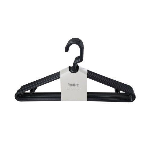 Morrisons Black Plastic Hangers 