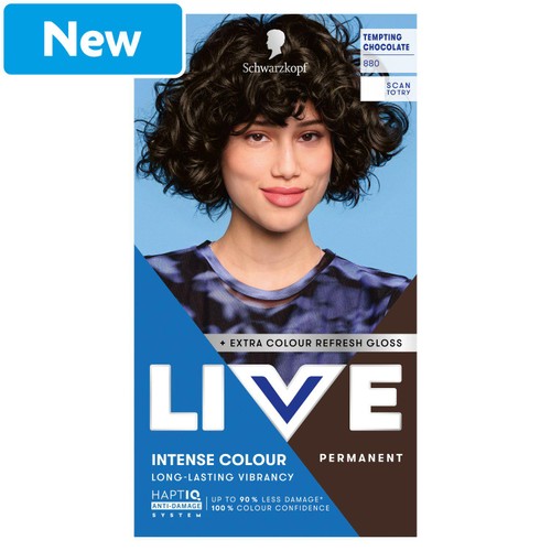 Schwarzkopf LIVE LIVE Intense Colour Permanent Hair Dye 880 Tempting Chocolate