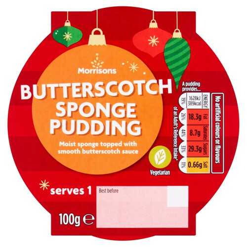 Morrisons Butterscotch Sponge Pudding Serves 1