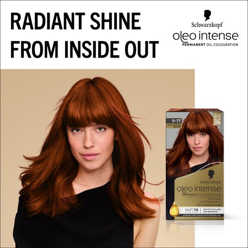 Schwarzkopf Oleo Intense Permanent Hair Dye 5-77 Glossy Auburn