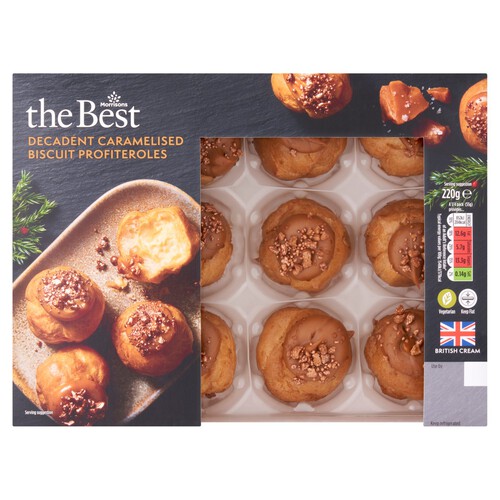 Morrisons The Best 12 Salted Caramel Profiteroles