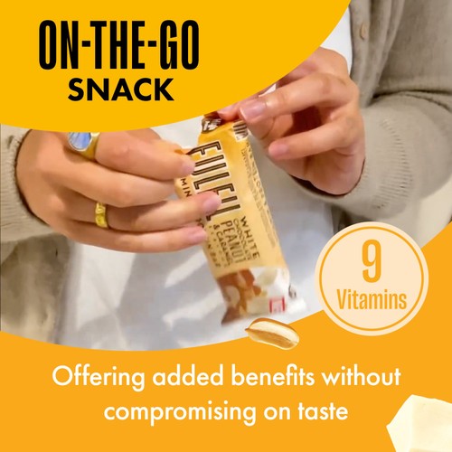 Fulfil White Chocolate Peanut & Caramel Flavour Vitamin & Protein Bar 55g