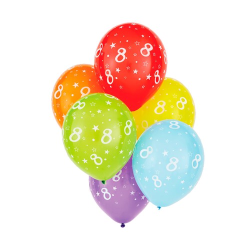 Nutmeg Multicoloured No.8 Latex Balloon