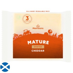 Morrisons Grated Mature White Cheddar 240g