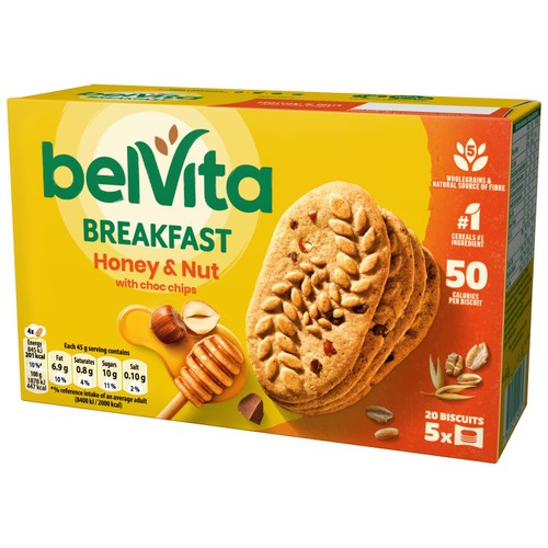 Belvita Honey & Nut with Chocolate Chips Cereal Snack Bars Multipack