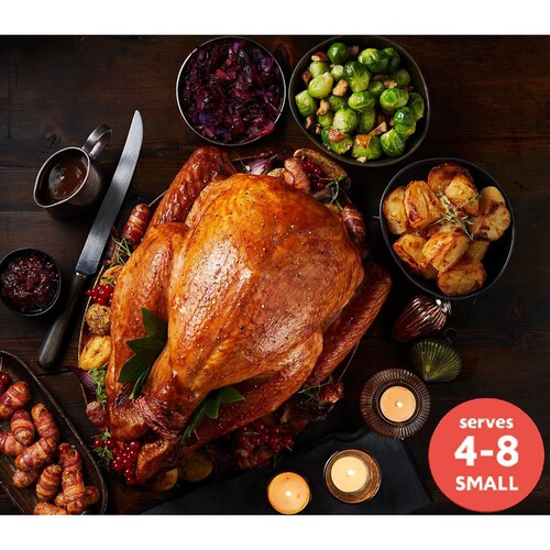 Morrisons Frozen Small Whole Basted Turkey with Giblets 2.6-3.89 Kg