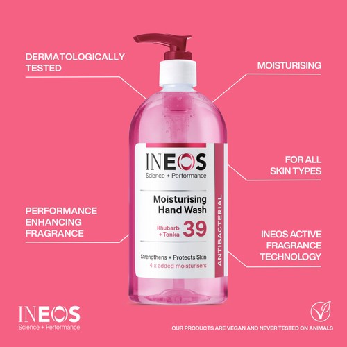 Ineos Moisturising Hand Wash Rhubarb & Tonka 