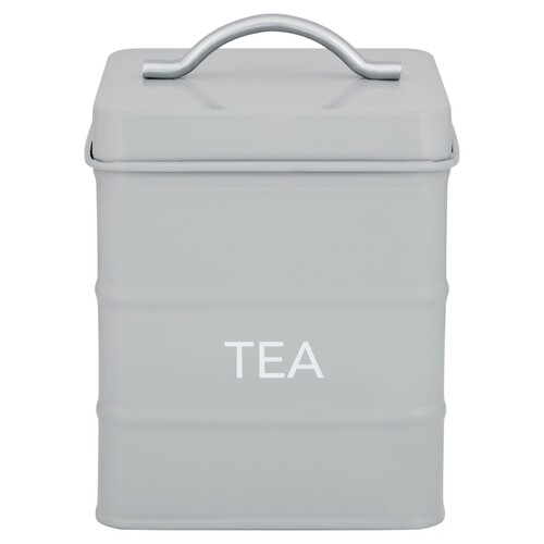 Morrisons Grey Square Tea Canister