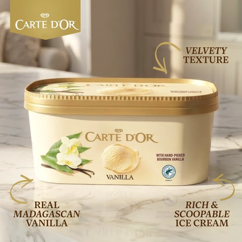 Carte D'or Madagascan Vanilla Ice Cream Tub 900ml