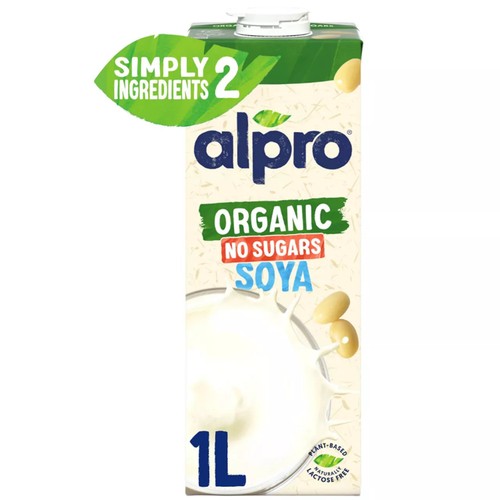 Alpro Organic Soya No Sugars Long Life Drink 1L