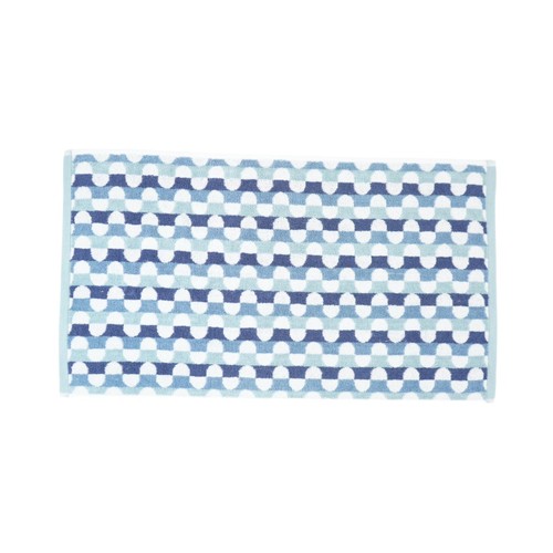 Nutmeg Home Blue Dot Stripe Hand Towel