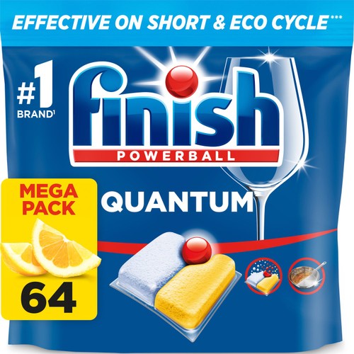 Finish Quantum All In One Lemon Dishwasher Tablets 