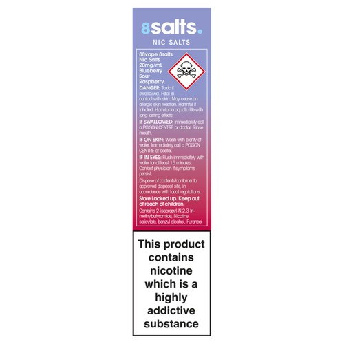 8Salts Nic Salts 20mg Blueberry Sour Raspberry 10ml