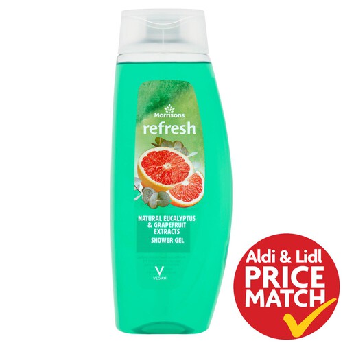 Morrisons Refresh Natural Eucalyptus & Grapefruit Shower Gel