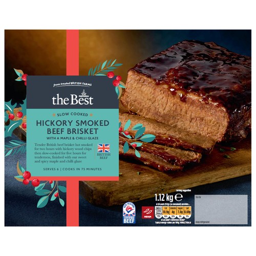Morrisons Slow Cooked Hickory Smoked Beef Brisket with Maple Glaze 1.12kg