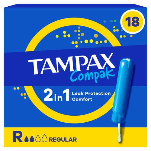 Tampax Compak Regular Tampons with Applicator 18 pack