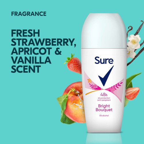 Sure Women Antiperspirant Deodorant Roll On Essential Bright Bouquet 50ml
