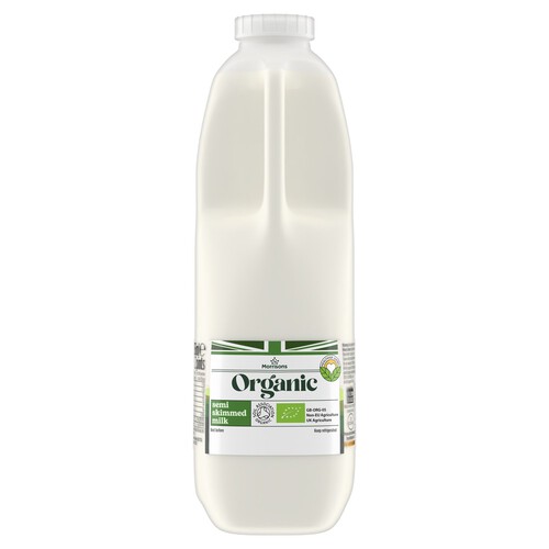 Morrisons Organic British Semi Skimmed Milk 2 Pints