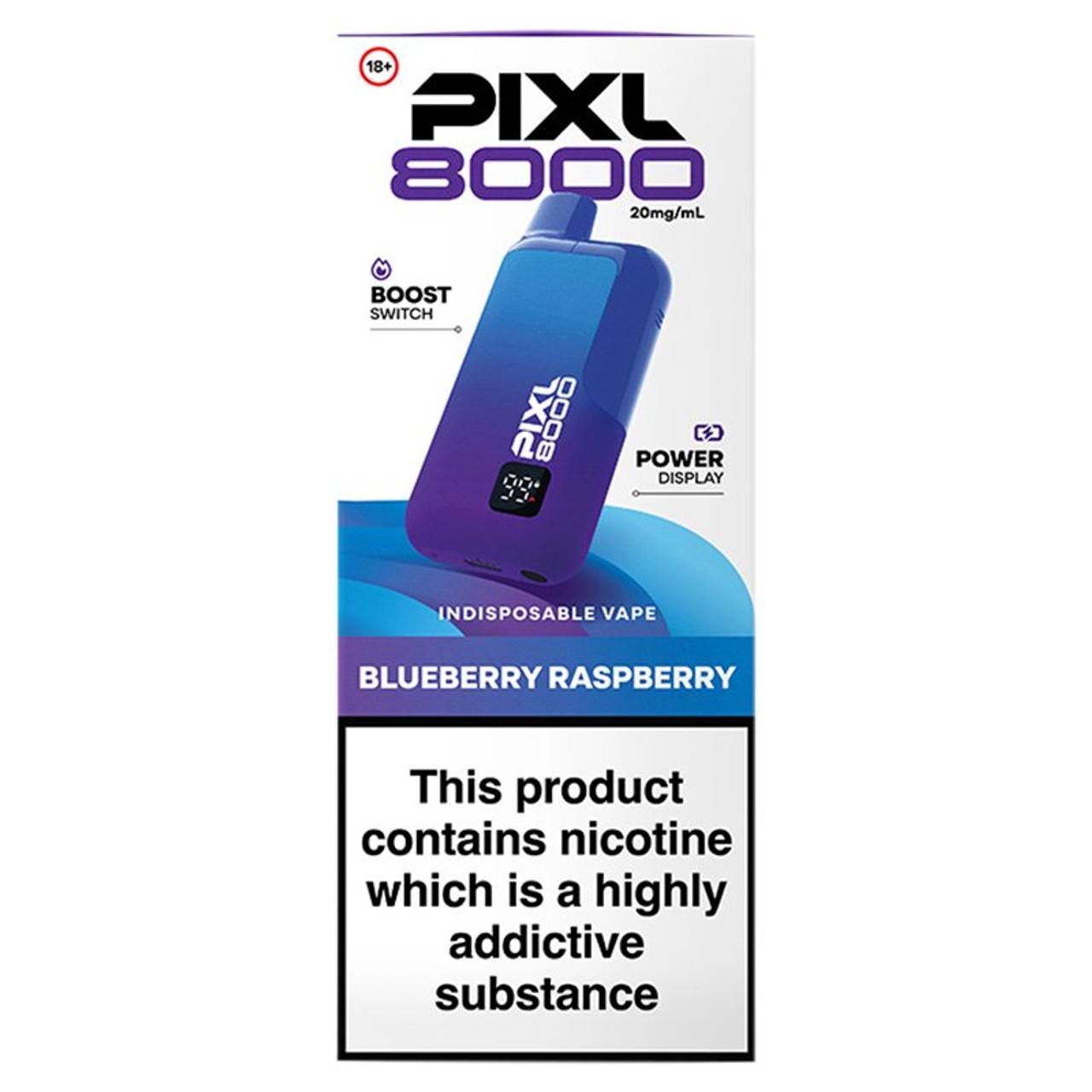 Pixl 8000 Blueberry Raspberry 20mg Kits