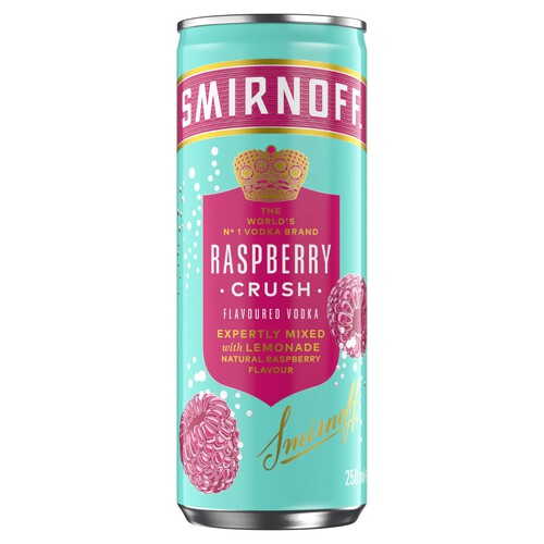 Smirnoff Raspberry Crush & Lemonade 5% vol Ready To Drink Premix Can