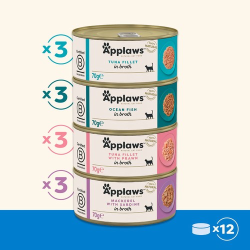 Applaws Cat Tin Fish Collection 12 X 70G