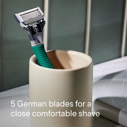 Harry's 5 Blade Cartridge And Handle Tropical Green 1 Pack