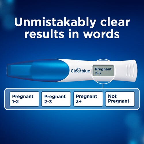 Clearblue Digital and Visual Pregnancy Test Kit, Triple Check, 3 Tests