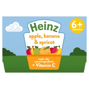 Heinz Apple, Banana & Apricot 6+ Months  Baby Food Dessert Pots