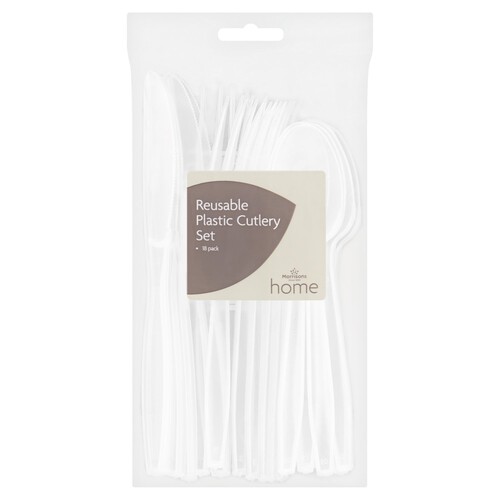 Morrisons Reusable Plastic Cutlery Set 18Pk