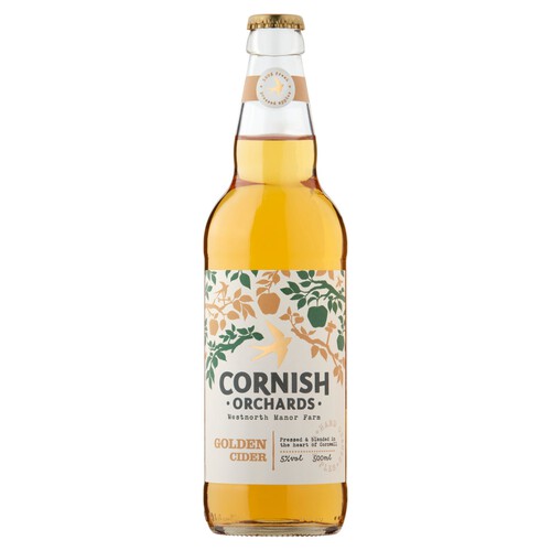 Cornish Orchards Golden Cider Bottle, 5% ABV