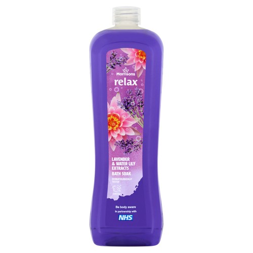 Morrisons unwind lavender water lily bath foam