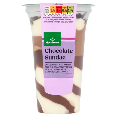 Morrisons chocolate sundae