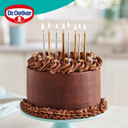 Dr. Oetker 12 Metallic Birthday Candles
