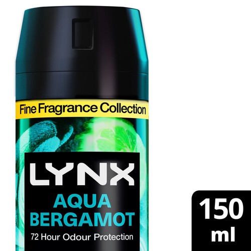 Lynx Fine Fragrance Collection Deodorant Bodyspray Aqua Bergamot 