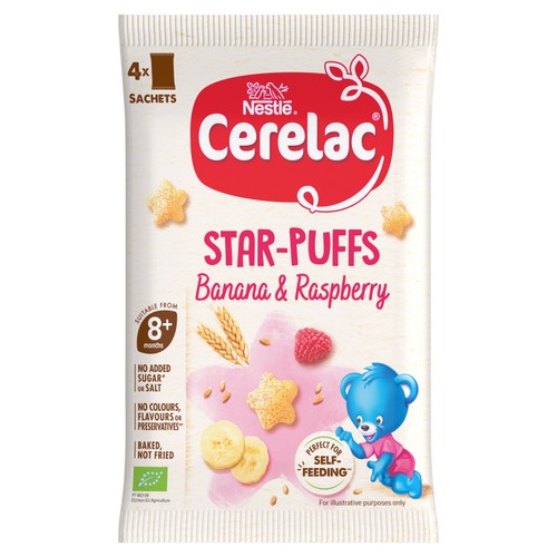 Cerelac Star Puffs Raspberry & Banana 4 X 7G